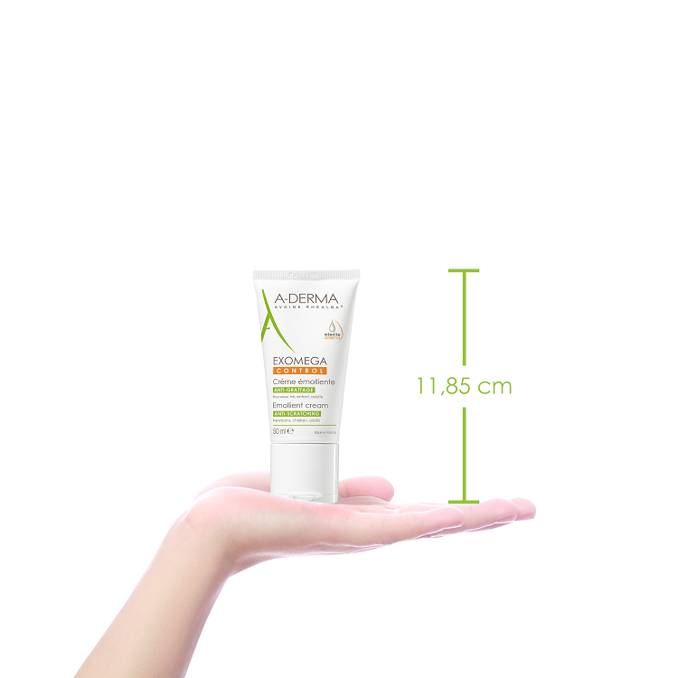 https://bo.atuafarmaciaonline.pt/FileUploads/produtos/7478073_3282770073560 ADERMA EXOMEGA CONTROL CUIDADO CREME EMOLIENTE 50ML-hand-proportion.png